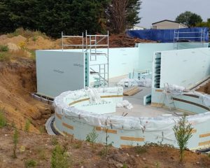 New home half way through built with Nudura from ICF