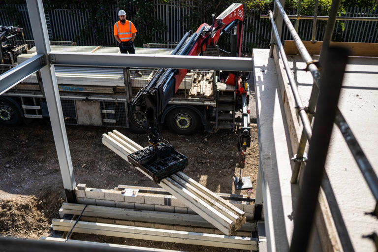beam and block floor installation