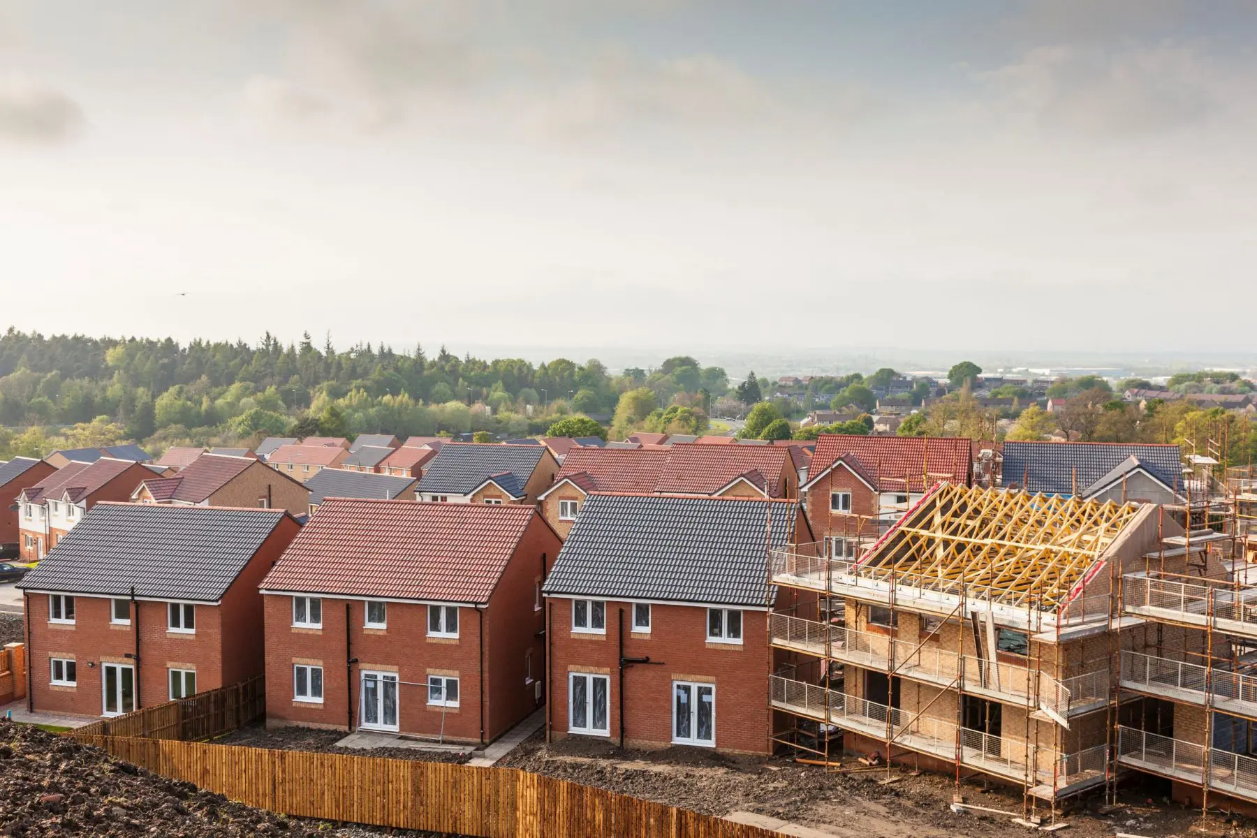 Building site with many houses